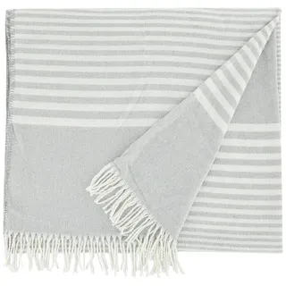 TOM TAILOR 0229858 Wohndecke Stripe-Structure 1x 140x180 cm grey