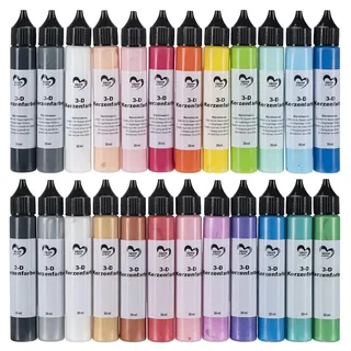Ideen mit Herz 3D-Kerzenfarben in Tuben | 24 Farben | kreative Gestaltung von Kerzen | Kerzen-Stift | Metallic | Perlmutt | 24 Stifte | je 30ml (Sortierung 1)
