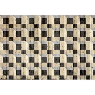 Fototapete  3D Abstrakt Modern  Beige Schwarz 4,00m x 2,70m FSC®