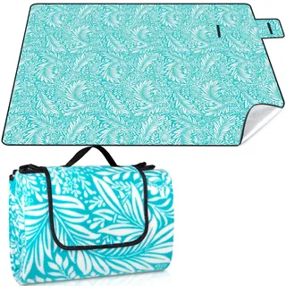 MAILLARD Picknickdecke, Campingdecke 200x200cm,Tragbare Faltbar Stranddecke mit wasserdichter wärmeisoliert Unterseite,3–6 Personen Strandmatte für Park,Garten,Strand,Wandern