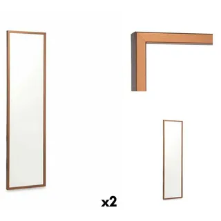 Gift Decor Wandspiegel 30 x 120 cm Bronze Holz MDF (2 Stück)