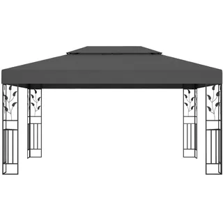 vidaXL Pavillon Doppeldach 3 x 4 m anthrazit