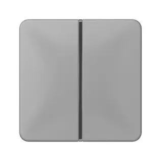 Jung CD401TSAGR Tastensatz, F40, Thermoplast, Serie CD, grau CD 401 TSA GR