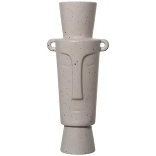 Alexandra House Living Vase, Beige, Keramik, Gesicht, 12 x 15 x 38 cm