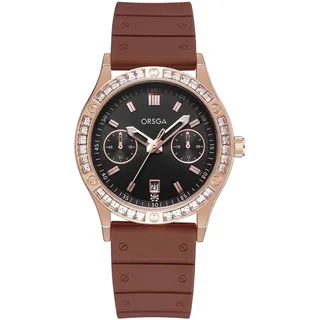 CIVO Armbanduhr Damen Analog Quarz Wasserdicht - Minimalistisch Damen Uhr Teenager Gummi Mode - Kleid Elegant Beiläufig Designer Business Braun