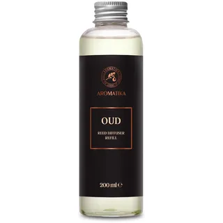 Raumduft Nachfüllflasche Oud 200ml - Intensiv & Langanhaltend Aroma Natürlich - Duft für Männer - Langanhaltender Aroma - Holzduft - Aromatisieren fur Raum - Reed Diffuser Refill Oud