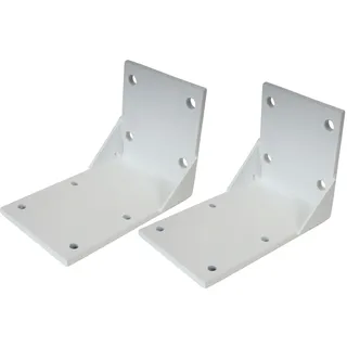 Mendler 2er-Set Deckenadapter für Kassetten-Markise T122 T123, Deckenmontage Halterung Adapter ~ weiß
