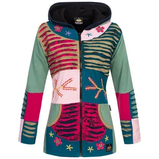 DEPROC activ DEPROC Active Fleecejacke »Patchwork Multicolor NUNAVUT II NEW FLOWER POWER«, pink,