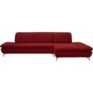 Chilliano Ecksofa , Rot , Leder , Echtleder , Longlife-Leder , Ottomane rechts, L-Form , 315x200 cm , Typenauswahl, Fußauswahl, Lederauswahl, Stoffauswahl, Armteilvarianten, Sitzqualitäten, seitenverkehrt erhältlich, Hocker erhältlich, Rücken echt, individuell planbar , Wohnzimmer, Sofas & Couches, Wohnlandschaften, Ecksofas