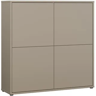 Forte Highboard 124,5 x 121,5 x 34,9 cm Taupe