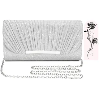 Aryan Damen Clutches, Clutch, elegante Abendhandtaschen für Frauen mit abnehmbarer Kette, Pailletten-Tasche für Hochzeit, Braut, Abschlussball, Party