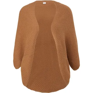 S.Oliver Poncho aus Baumwollmix, Damen, 10.2.17.15.158.2119747 Strickjacke, 8469 braun, 1