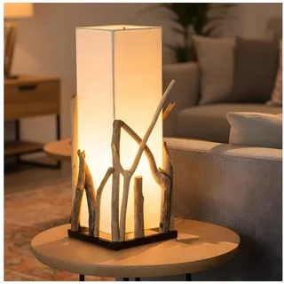 levandeo Tischlampe Treibholz Weiß 1 St.