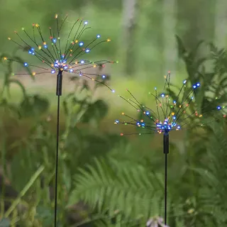 Star Trading 480-54 LED Solar Gartenstecker 90 LEDs bunt Solarstab 26x100cm - Schwarz