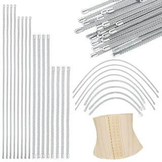 PH PandaHall 40 Stück Spiral Metallstäbchen 4 Größen Korsett Modellierstäbe Platin Korsett Stäbchen Spiral Korsett Stäbchen Für Hochzeitskleid Kostüm Nähen Korsett Herstellungszubehör