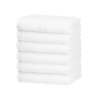 Zollner Handtücher, 6er-Set, 50x70 cm, 100% Baumwolle, Weiß , Textil , 70x50 cm , Oeko-Tex® Standard 100 , Heimtextilien, Badtextilien, Handtücher