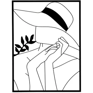 Ambia Home Wanddeko , Schwarz , Metall , 60x80 cm , Bilder & Rahmen, Wanddeko