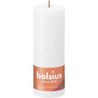Bolsius Rustiko Shine Stumpenkerze 19 cm weiß