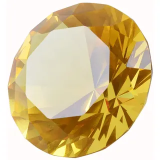 LONGWIN Briefbeschwerer mit Kristalldiamanten, 80 mm breit, Dekoration für Zuhause, Gelb, Hochzeit