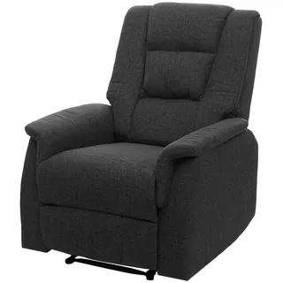 Mendler Fernsehsessel HWC-F23, Relaxsessel Liege Sessel, Stoff/Textil 102x79x96cm grau ohne Massage- und Wärmefunktion