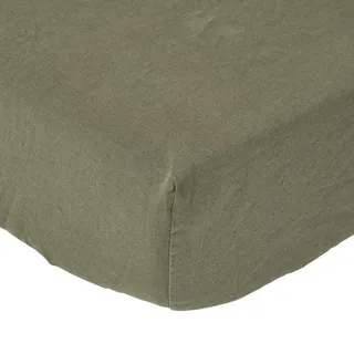 Homescapes Leinen-Spannbettlaken extra hoch, 60% Leinen & 40% Baumwolle , Textil , Rechteckig , 150x200 cm , Oeko-Tex® , Heimtextilien, Bettwäsche & Leintücher, Leintücher, Bettlaken