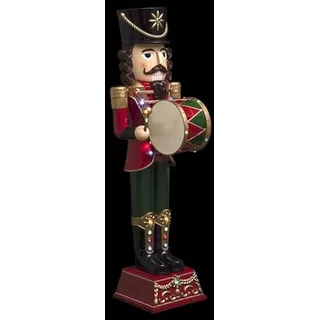 FEERIC CHRISTMAS Statue Soldat 122 cm Nussknacker Weihnachten beleuchtet rot