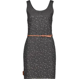 Blusenkleid ALIFE & KICKIN, Damen, Gr. XL, Normalgrößen, grau (schwarz denim), 95% Baumwolle, 5% Elasthan, Rundhals, Kleider Blusenkleid