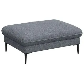 flexlux Pouf »Salino, Fußhocker, Sitzhocker, Polsterhocker,« Kaltschaum & Stahl-Wellen, Füsse Schwarz, blau