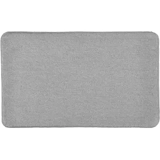 Kleine Wolke Badteppich Relax Grau 60 x 100 cm | OEKO-TEX zertifiziert, rutschhemmende Unterseite, für Fußbodenheizung, maschinenwaschbar, 100% Polyacryl
