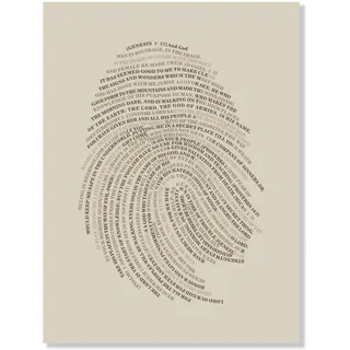 kollyseek Gerahmter Daumenabdruck – Identität in Christus 30x40 Leinwand-Wandkunst Taufgeschenke Inspirierende Wohnkultur für Frauen und Männer Christliche Leinwanddrucke Poster für Gebetsraum,Kirche