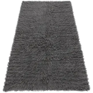 rugsX Flokati Wolle 70/140 cm , Grau , Textil , Rechteckig , 70x140 cm , Teppiche und Böden, Teppiche