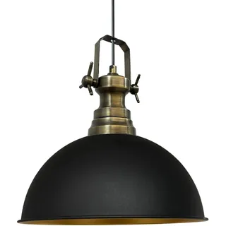 Pendelleuchte Industrielle Metall Groß 40 cm, Schwarz Pendellampe, Küchenlampe - Schwarz