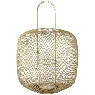 broste Copenhagen Boden Laterne, Metall, Gold, 48x33,5cm