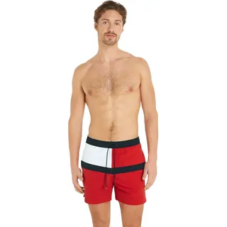 Tommy Hilfiger Herren Badehose Medium Drawstring Mittellang, Rot (Primary Red), L