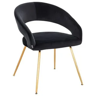 Home Deluxe Esszimmerstuhl Samt Schwarz LYRIC 10 Stück - versch. Ausführungen
