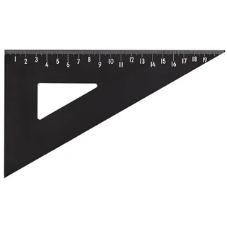 DESIGN LETTERS Alu Dreieckslineal (Schwarz) 21 cm.
