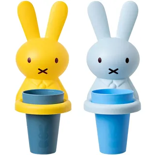 Zahnputzbecher, 2 Stück Zahnputzbecher Kinder Set, Mundwasser Tasse Cartoon Zahnbürstenhalter Kunststoff Set, ohne Bohren, für Badezimmer, Stifthalter, Zahnpasta-Utensilien