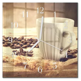 Tulup Wanduhr 30,0 cm 30x30 cm braun