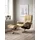 Relaxsessel Mayfair Leder 92 x 103 x 79 cm Beige mit Hocker