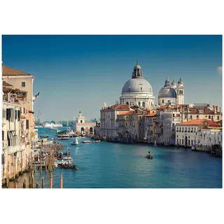 WallArena Fototapete Venedig Stadt Blau 300x210 cm