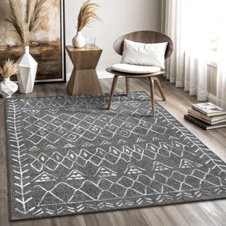 Sanat Boho 8200 Kurzflorteppich 80 x 150 cm Grau
