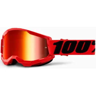 100% 100 Percent Strata 2 S23, Crossbrille verspiegelt - Neon-Orange/Schwarz Gold-Verspiegelt