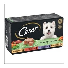 4x150 g Terină Garden Cesar Classic Selection Hrană umedă câini