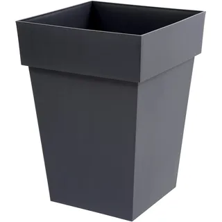 EDA Plastiques 13628 G.ANT SX3 Toscane Blumentopf aus Polypropylen, 39 x 39 x 53 cm, Anthrazit