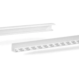 LICHTBLICK ORIGINAL Seitenführungsschienen "Seitenschiene für Rollo, selbstklebend, Länge 150 cm, kürzbar" Kunstoffprofil zur Seitenführung von Verdunkelungsrollos., weiß