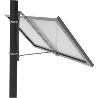 enjoy solar Aluminium Masthalterung mit Neigungswinkel 45° für Einzelpanel, Solarmodul, geeignet für Modulbreite 100-670mm (inkl. Schrauben und Muttern)