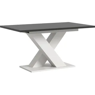 INOSIGN Esstisch »Motus, ausziehbar 150 -190 cm, inklusive 40 cm Einlegeplatte« Set, 1 Stk. tlg. X-Gestell mit Bodenplatte, Tisch, Küchentisch, Esszimmer, Küche, weiß