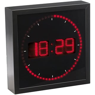 Lunartec LED-Wanduhr mit Sekunden-Lauflicht durch rote LEDs