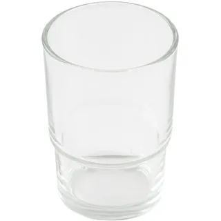 YOSSEE Transparenter Zahnputzbecher aus Glas – Ersatz für Wandmontage Zahnbürstenhalter – Dickes Glas – Universell für Badezimmer-Zubehör
