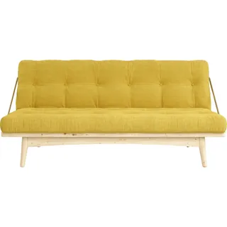 Karup Schlafcouch Polyester 3-Sitzer Gelb